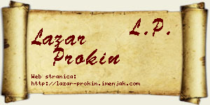 Lazar Prokin vizit kartica
